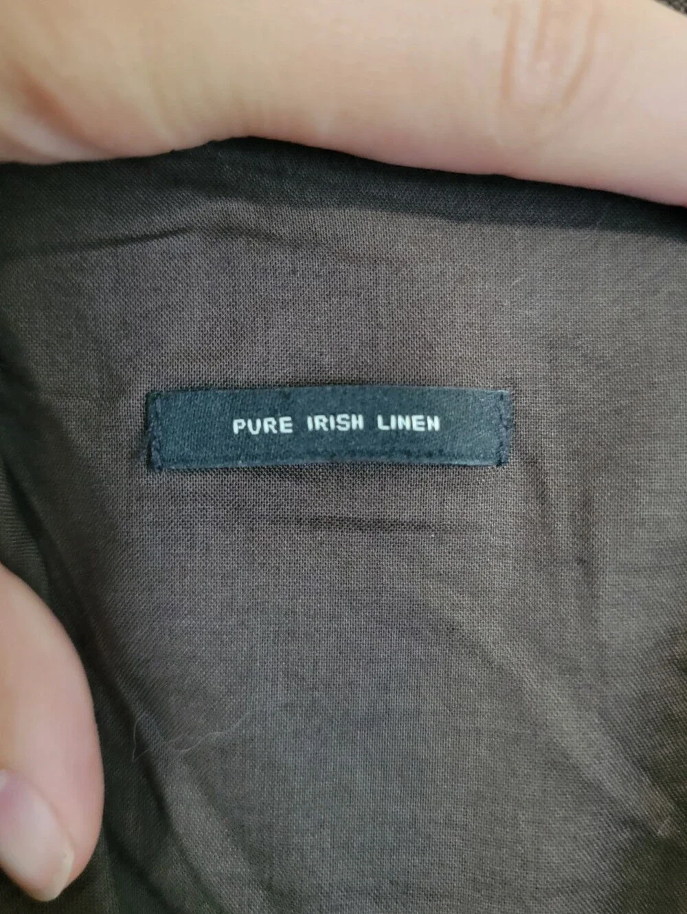 Talbots Dark Brown A-Line Linen Blend Skirt